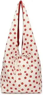 [Generic] Women Canvas Fashion Shoulder Bag Large Capacity Trendy Tote Handbag Slouchy Tote Bag Stylish Shoulder Purse Daily Commuting Bag