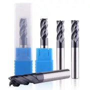 5 PCS 4 FLUTE 1/2 END MILL SOLID CARBIDE TIALN COATED X 1 X 3 CNC BIT