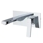 Cortina Wall Mounted Single Lever Mixer with Spout - Chrome