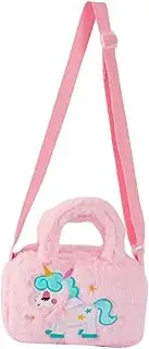 [Healeved] Unicorn Plush Bag for Adorable Handbag for Spacious Storage for Jewelry Accessories Soft Material Present