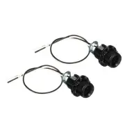 E12 Bulb Holder Light Socket, 2 Pack Wire Lead Screw Fully Thread Lamp Holder
