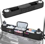 PGmoon Golf Cart Inner Storage Tray, No-Drilling Front Basket Compatible With EZGO Drive Club Car Kandi, Organizer With Cooling Compartment (Patent Design)