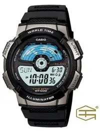 在飛比找Yahoo!奇摩拍賣優惠-【天龜】CASIO  十年電力 世界地圖 儀表板風格電子錶款