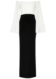 Solace London Eliana Off-the-shoulder Maxi Dress - Black - 12 (UK12 / M) 12 (UK12 / M)