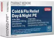 Cold & Flu Relief Day & Night PE 48 Tablets - Same as CODRAL DAY & NIGHT