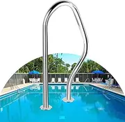 Swimming Pool Safety Hand Rail Swimming Pool Handrail Flange Quick Mount｜304 Stainless Steel Swimming Pool Hand Rail ｜Pool Slides for Inground Pools SPA Hotel Water Park