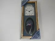 INGRAHAM GLASS FRONT SHADOW BOX QUARTZ WALL CLOCK CRAFTED IN USA NEW