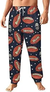 [Generic] Men's Sweatpants, Star-Enhanced Football Design-128, Polyester Joggers, Sweatpants Jogging Pants for Workout Running