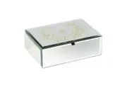 Ashdene Elegant Bee Silver Mirrored Jewellery Storage Display Box Medium