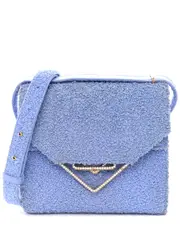 Bottega Veneta Blue Canvas Boucle Clip Bag (Authentic Pre-Loved)