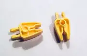 Lego Lot of 2 Yellow Hinge 1x3 Locking 2 Fingers Claw End - Construction - NEW