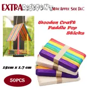 15cm/50pcs Wooden Coffee Tea Stirrers Craft Stick/Paddle Pop Sticks Disposable