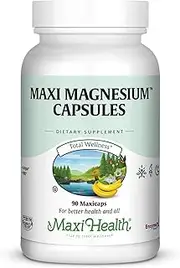 Maxi Kosher Health Energy Production Bone & Nerve Support Magnesium Capsules, 90 Count