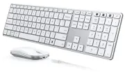 Wireless Bluetooth Keyboard and Mouse Combo USB + Dual BT seenda Multi-Device...