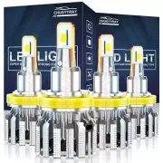 4X H9 H11 LED Faros Kit Bombillas Combo 6500K Luces bajas altas Blanco Brillante (for: Chrysler)