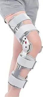 Adjustable Knee Brace Splint Unisex, Stabilizes Leg Aids Post Injury Recovery, Knee Brace Size Angle Adjustment, Promote Recovery Leg Fracture Stabilize Brace (Grey)