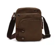 Women Small Canvas Crossbody Bag Cell Phone Travel Shoulder Bag-Coffee