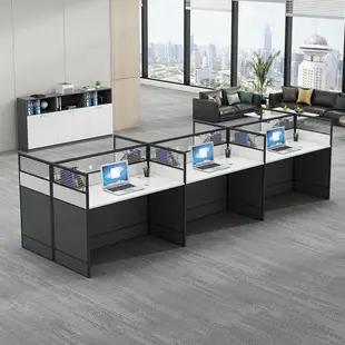 辦公桌椅組合工位辦公桌職員桌單人辦公桌電腦桌椅套裝壹套辦公桌