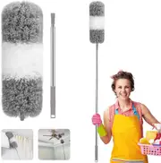 Extendable Microfiber Duster Telescoping Stainless Steel Pole Up to 220cm