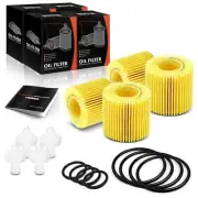 4pcs Engine Oil Filter for Toyota Corolla Matrix Lexus CT200h Scion iM 10K Miles (for: Lexus)
