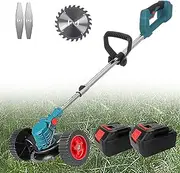 Electric Lawn Mower, 2 in 1 Multifunction Lawn Mower Removable Battery Cordless Lawn Mower with 24V Li-Ion Batteries and Quick Charger