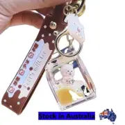 Cute floating Lollipop Key Chain Kawaii Quicksand Liquid Keychain