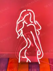 Girl Live Dudes Butt Pole Dance Acrylic 14" Neon Light Sign Lamp Bar Open Club