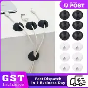 6-24pcs Cable Clips Tidy Cord Lead Organiser USB Charger Holder Drop Sticker New