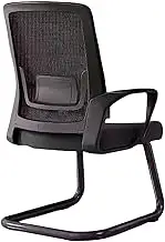Padded Office Chair, Ergonomic Computer Chair, Selected Thickened Steel Material, Strong Load Capacity, Latex Cushion, Comfortable To Drive, Suitable For Home, Meeting Rooms (Black)