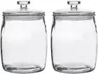 Half Gallon Glass Jars with Lid, Wide Mouth Cookie Jars Set of 2, Apothecary Jar