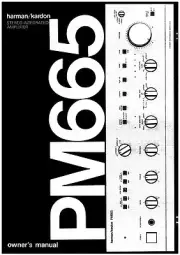 Harman Kardon PM-665 Amplifier Owners Manual
