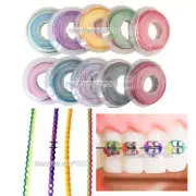 Dental Ligature Tie Elastomeric Ligatures Bracket Archwire Double Colored 2.8mm