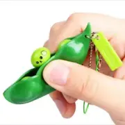 PVC Pea Pod Fidget Toys Durable Soybean Stress Relieving Chain Toys