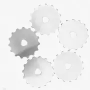 QuiltMaster 5-Pack: 45mm Rotary Cutter Blades for Patchwork, Leather, Fabric & P