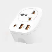 US Travel Adapter, AU to USA Travel Plug with 1 USB C Ports and 2 USB A, American Outlet Adapter, US Plug Power Adapter for America, Canada, Mexico, Colombia, Japan, China, Thailand