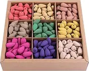 Namzi 450 Pieces Backflow Incense Cones Colorful Natural Scents Waterfall Incense Cones for Backflow Incense Burner Holder Natural Meditation and Yoga Gift