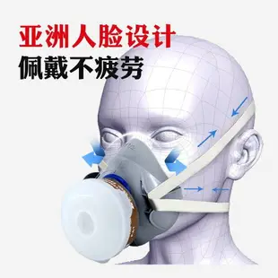 3M防毒面具7702噴漆用防油漆防塵面罩化工有機氣體工業粉塵面鼻罩