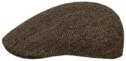 Stetson M 57cm Harris Tweed Germany Flat Cap Peaky Blinders Great Gatsby Brown
