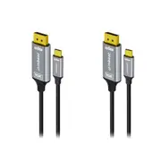 2PK mbeat Tough Link 1.8m 16K USB-C to DisplayPort Cable 40 Gbps Space Grey