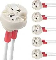 DiCUNO (6-Pack) Bi-Pin Base, Lamp Holder G4, G6.35, GY6.35, GX5.3 MR16, GZ4 MR11, GU5.3, Led Bulb Socket, Ceramic Body