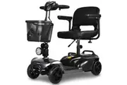 EQUIPMED FreeLite+ Mid-Sized Foldable Electric Mobility Scooter, Lithium Battery, Long Range and Easy Charging, Grey
