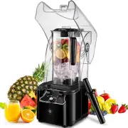 Commercial Blender for Smoothies 2200W with Soundproof Cover, 2200 ML, 15 Speeds