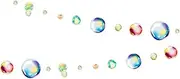 Party Decorations 2M Bubbles Circle Garland Banner Under The Sea Themed Party Decor Starfish Jellyfish Wall Hanging Mermaid Birthday Supplies (Color : Multi)