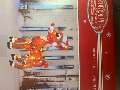 Rudolph The Red Nose Reindeer Pre-Lit Yard Art Decoration