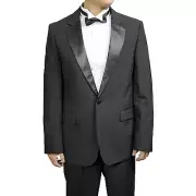 Mens 1 Button Classic Notch Collar Tuxedo with Shirt Bow Tie and Cummerbund by B