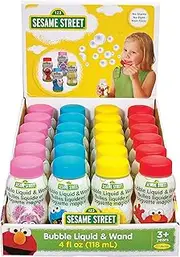 Little Kids Sesame Street 4-Ounce Bubbles Party Toy with Wand (Pack of 24)