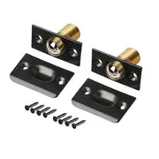 Closet Ball Door Catch Hardware French Door Ball Catch Closet 2 Pack Black