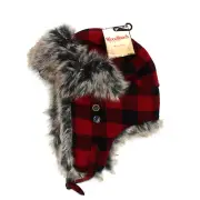 NWT Isotoner Woodlands Trapper Hat Men’s M/L Medium Large Faux Fur Wool Blend