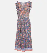 [Velvet] Velvet Rosalina cotton midi dress AU 16 multicoloured