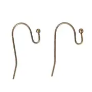 100 pcs Antique Bronze Brass Earring Hooks Ear Wire Jewelry Findings 11x22mm